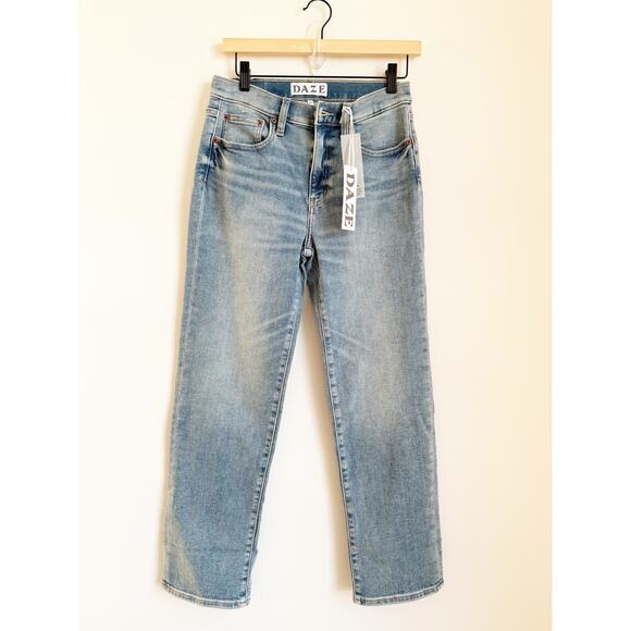 Daze Denim - Daze Denim Pixie High Rise Straight 27 Petite Jeans Cuffed